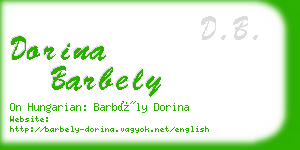 dorina barbely business card